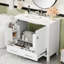 Bathroom Vanity with Ceramic Sink, Soft-Close Doors, Double Storage Shelves and Divided Drawer for Organized and Functional Bathroom Space-1655584410