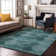 Premium Machine Washable Cerrito AMF557 Teal Rug