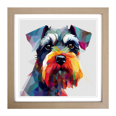 Schnauzer Abstract - Framed Print