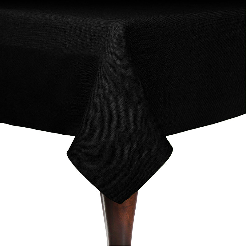 Ultimate Textile Square Tablecloth, Black, 1, 54" x 54"
