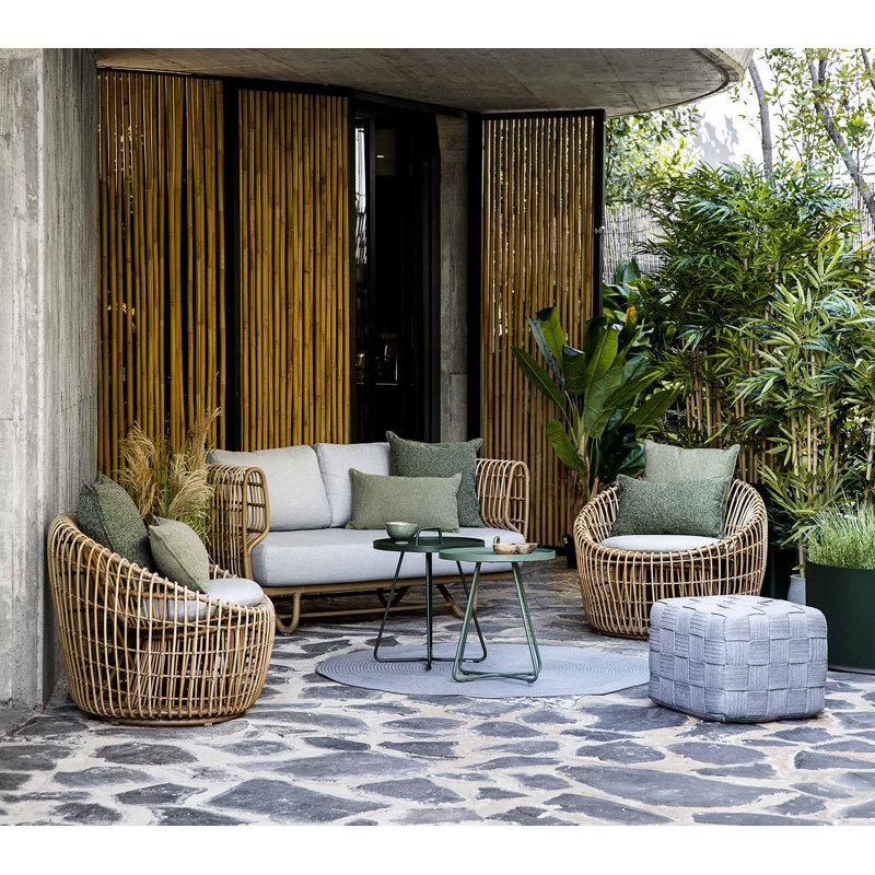 Nest 2-Seater Loveseat Outdoor, Natural, Light Gray