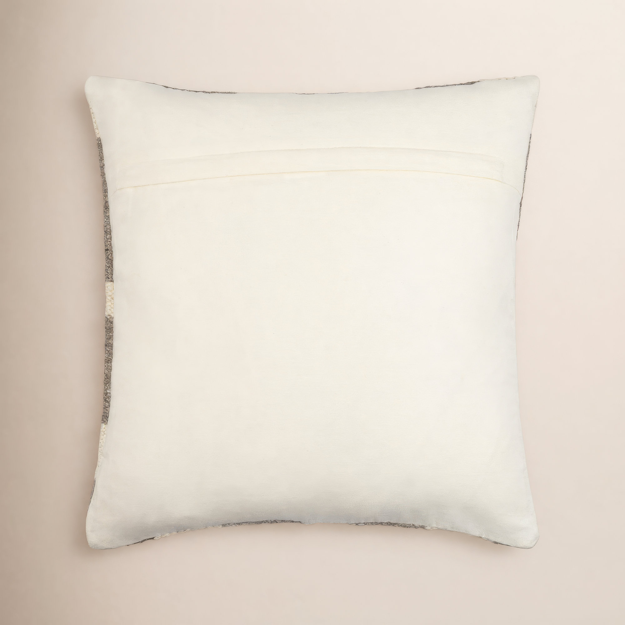 Leonida Geometric Cotton Throw Pillow, 18"H x 18"W, Pillow Cover Only - No Insert, Brown/Off-White