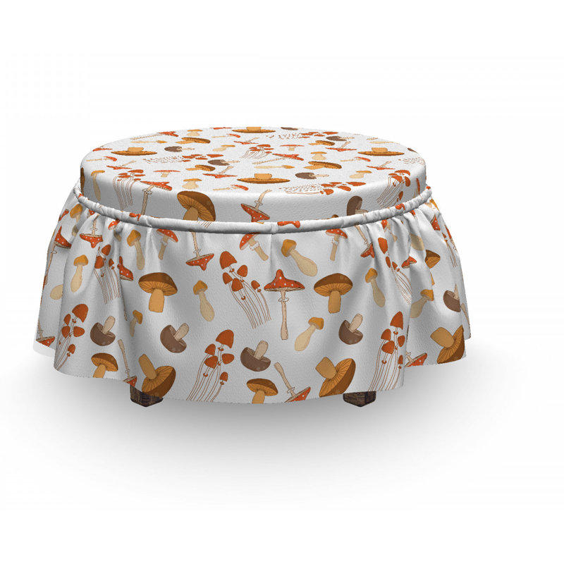 Housse pour repose-pieds champignon champignons