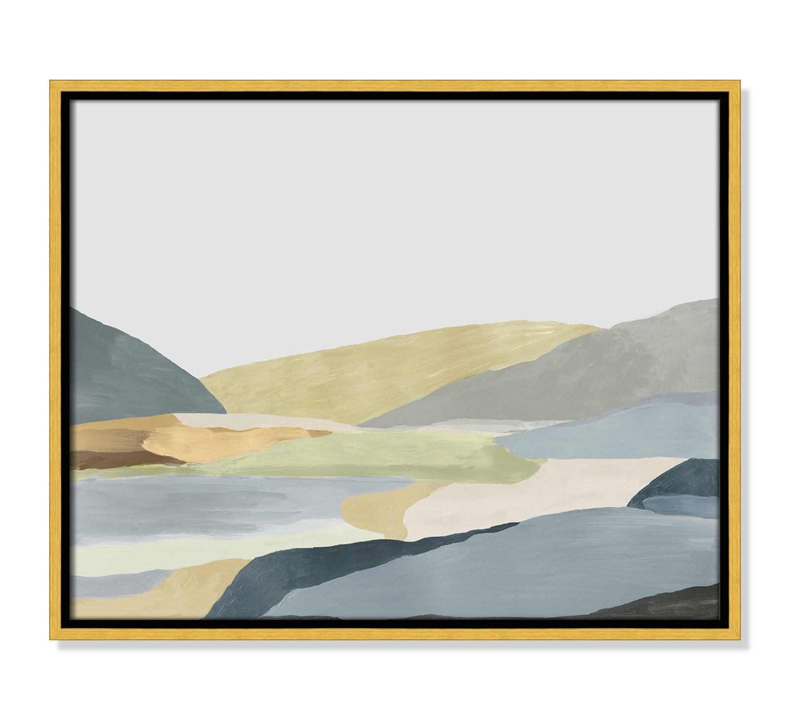 Blair "Warm Hills II" Painting, 17.5" H x 21.5" W x 2" D, Gold Canvas