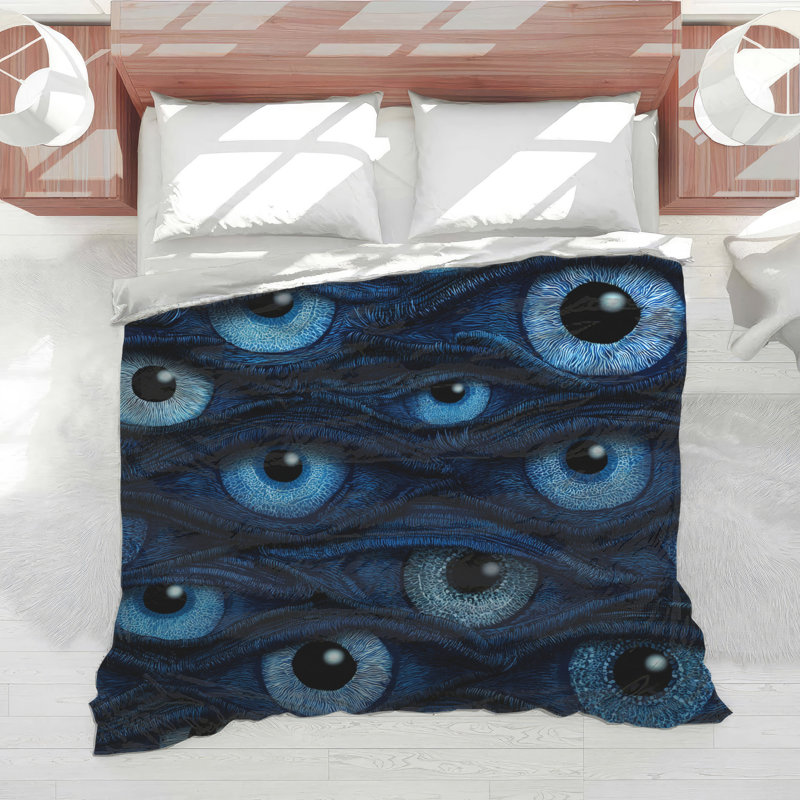 Eyes Bedding Abstract Comforter Modern, King