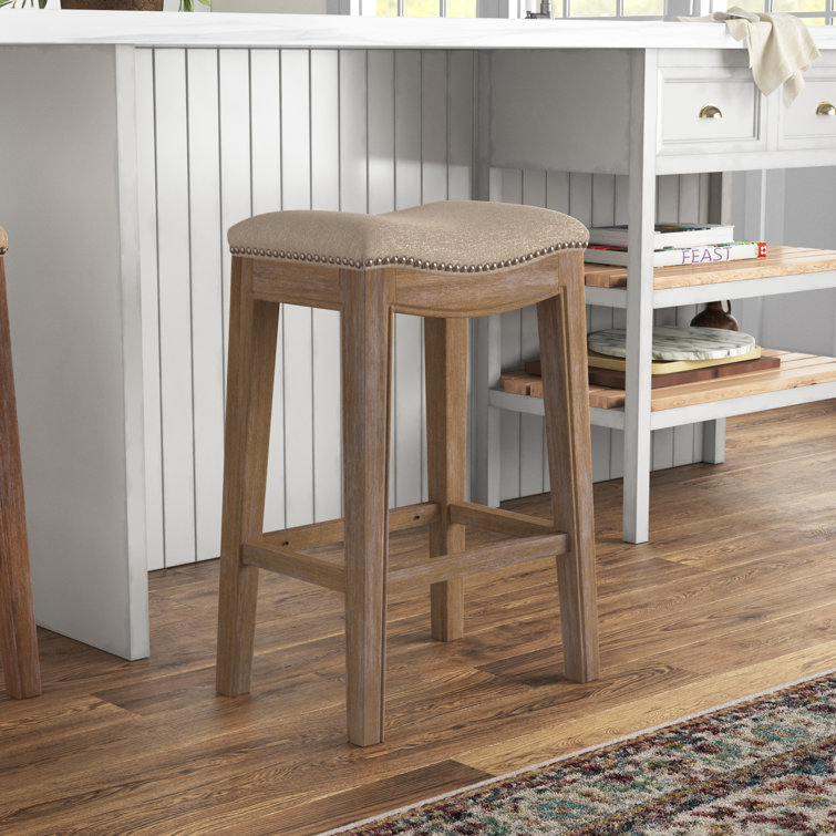 Lark Manor Alamea Nailhead Saddle Counter Stool Reviews Wayfair
