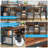 78.7" Double Desk For Two Person With Bookshelves