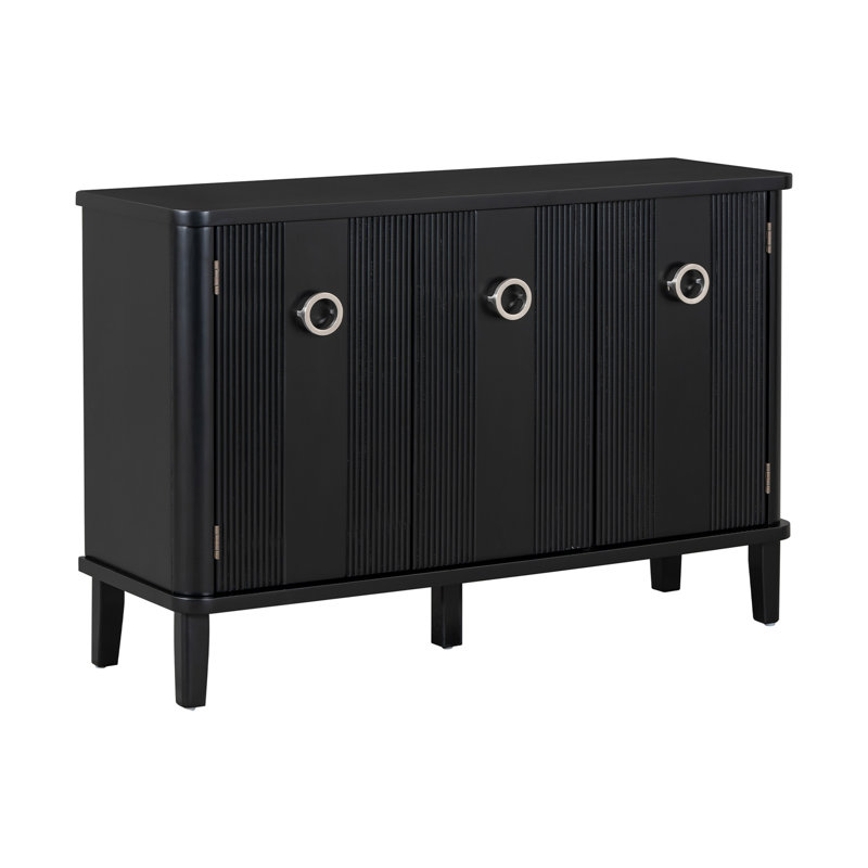 Armoire simple et simple en placage de bois massif Fraxinus Mandschuric avec trois portes en acacia massif, réglable