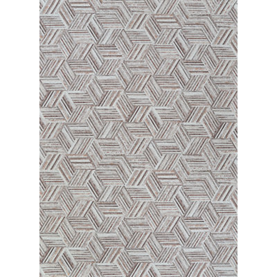 Geometric Grey Blush Non Skid Performance Area Rug