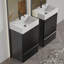 Meuble-lavabo autoportant avec lavabo en céramique-691879263