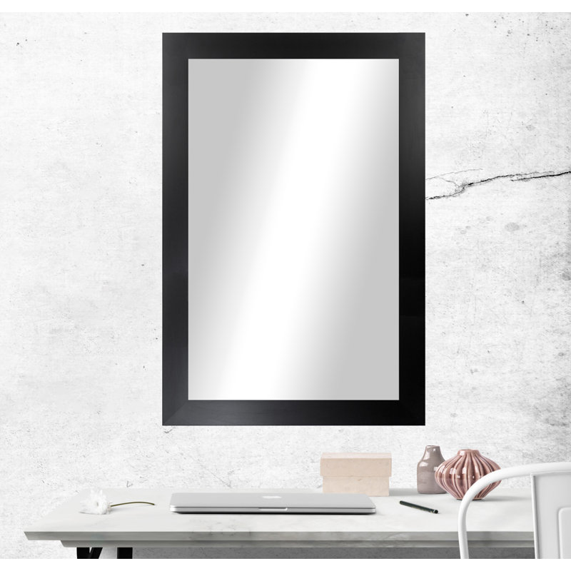 Miroir d'appoint mural Alacazar, 45,5 po x 39,5 po, Noir