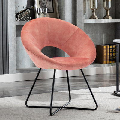 Fauteuil papasan en velours de 26,8 po de large Sima
