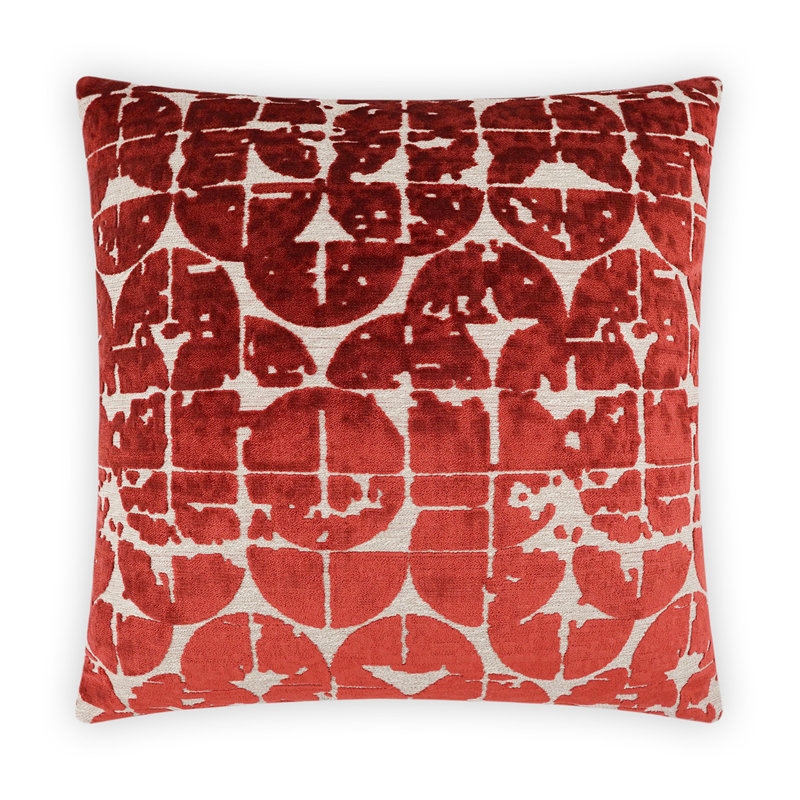 Coussin décoratif Bravura, Terre de Sienne, Carré 24 po