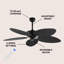 Ventilateur de plafond 52 po à 5 pales avec télécommande Crellin-1153047128