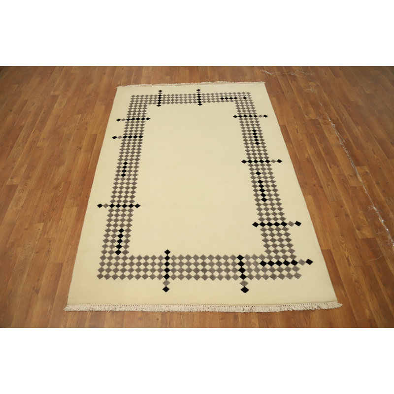 Geometric Nepalese Modern Rug 4x6