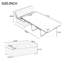 Lit simple escamotable avec repose-pieds et lit d'invité convertible avec matelas-133574591