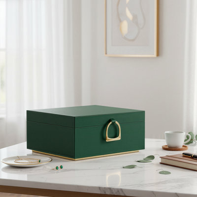 2-Layer Jewellery Box, Jewellery Storage Organizer With Handle, Removable Jewellery Tray, Floating Effect, 8.1 X 9.4 X 4.3 Inches, Gift Idea