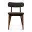 Alpine Modern Walnut Wood Dining Chair Fabric