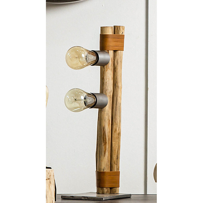 Lampe de bureau en bois massif Uyen