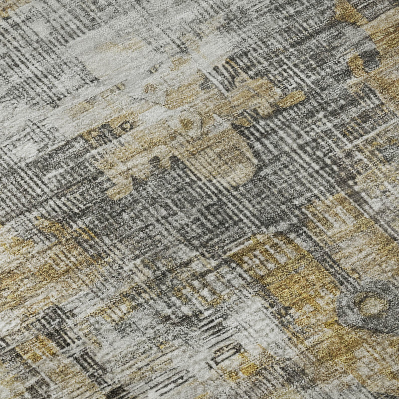 Premium Machine Washable Lubbers AMF1729 Global Rug, Rectangle 5' x 7'6"