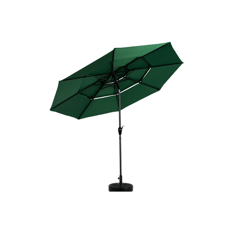 Parasol de table de marché à 3 niveaux Dark 9Ft, Vert foncé