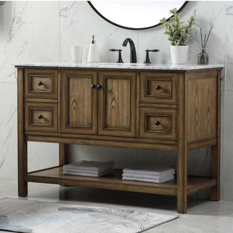 Ensemble de meuble-lavabo simple 48 po Bonsai, Bois flottant