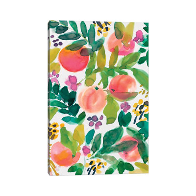 Garden Peaches par Lanie Loreth - Giclée sur toile tendue avec châssis