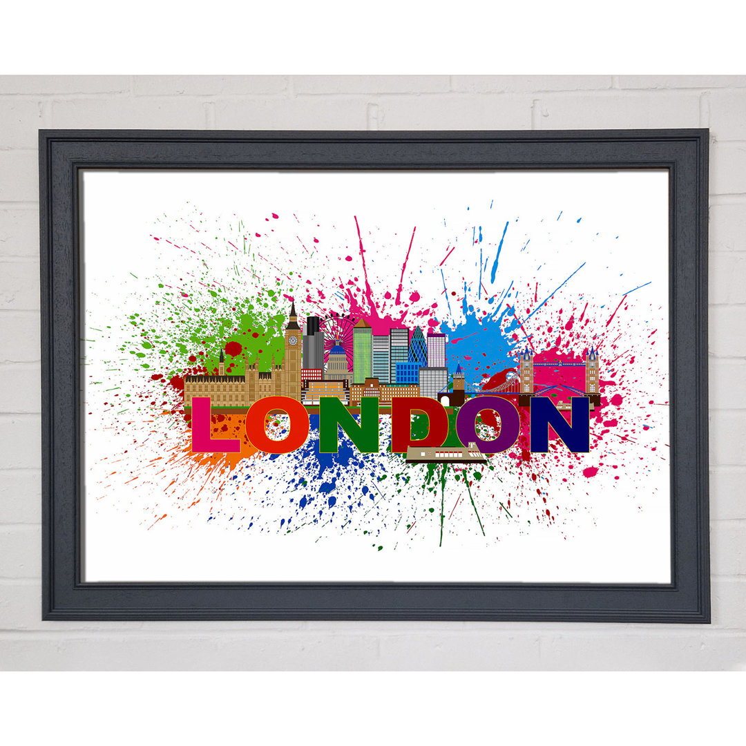 Regenbogen London Splash 3 - Druck