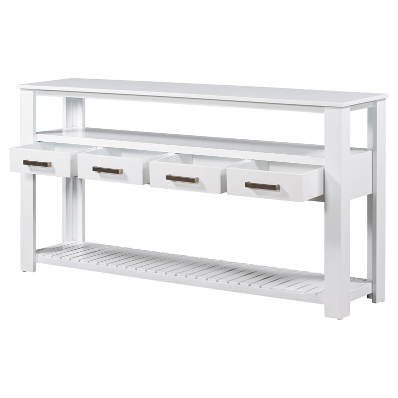 Console avec 4 tiroirs et 2 tablettes