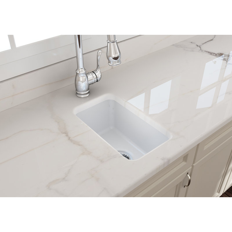 12'' L Kitchen Sink, Matte White
