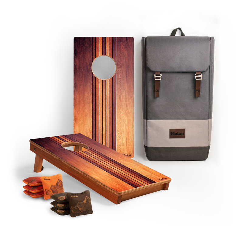 Ensemble de planches cornhole rétro 1 pi x 2 pi Woody