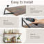 Ensemble de 2 tablettes murales flottantes 55 po
