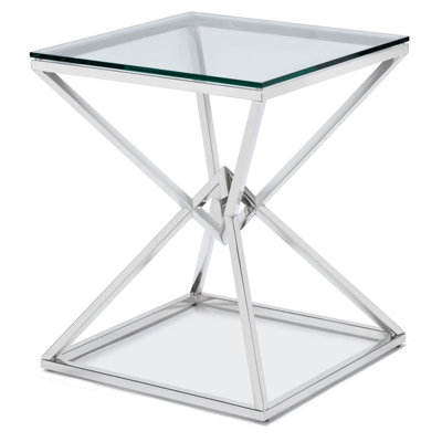 Mongillo Glass Top End Table