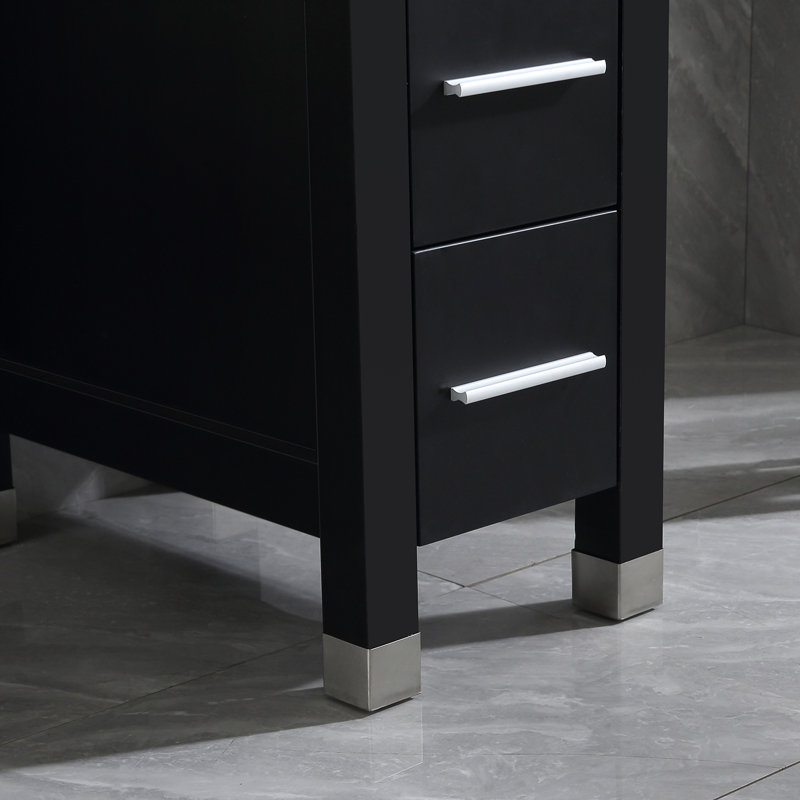 Armoire de rangement 12 po 3 tiroirs, Noir