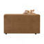 Ensemble de canapé modulaire contemporain, finition suède chocolat avec 2 coussins décoratifs assortis