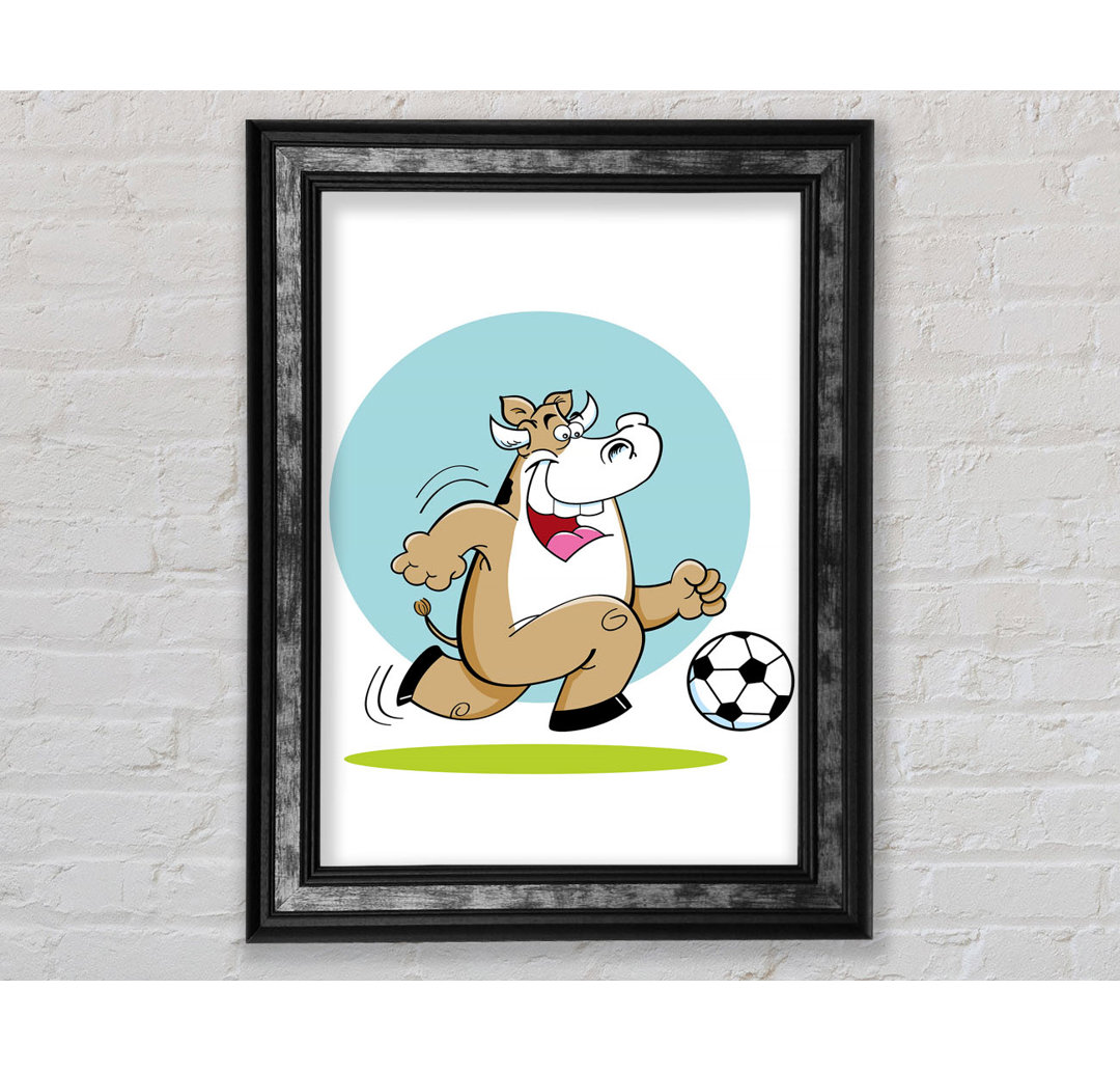 Football Bull Fun - Einzelner Bilderrahmen Kunstdrucke