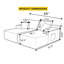 Canapé modulaire moderne Cloud avec méridienne double et conception sans assemblage-600290257-600290267