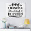 Thankful Grateful Blessed - Wrapped Canvas Print