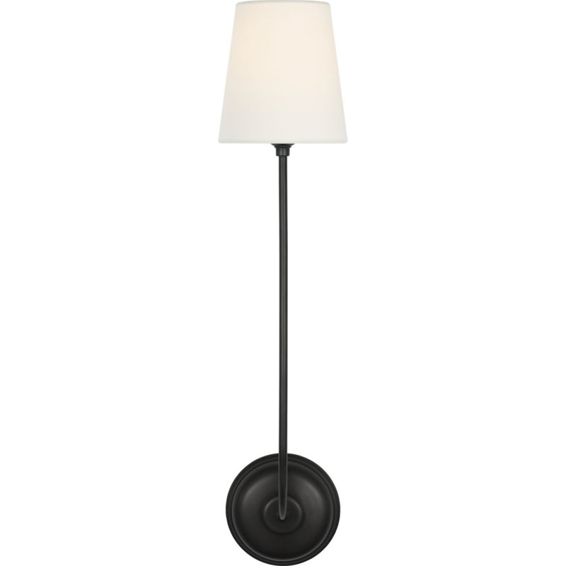 Vendome 26" Single Sconce with Linen Shade, Bronze