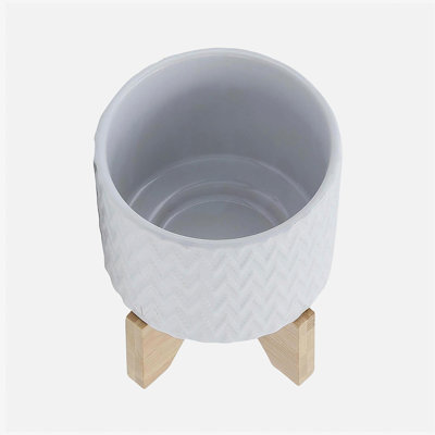 PLATEAU 5 "AVEC SUPPORT CHEVRON, BLANC