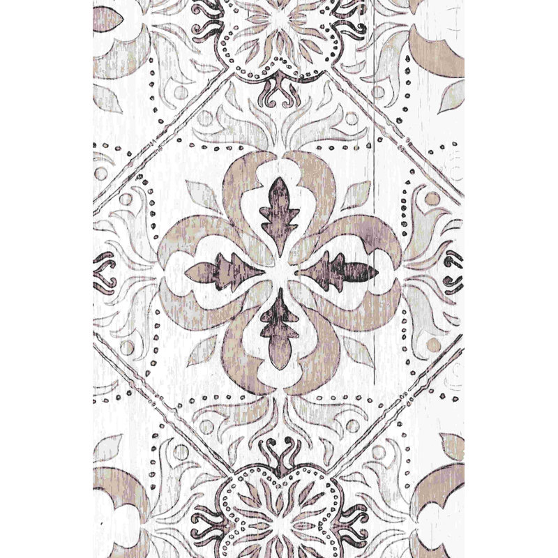 Motif de carreaux gris délavé - impression sur toile tendue, H 18 po x l 12 po