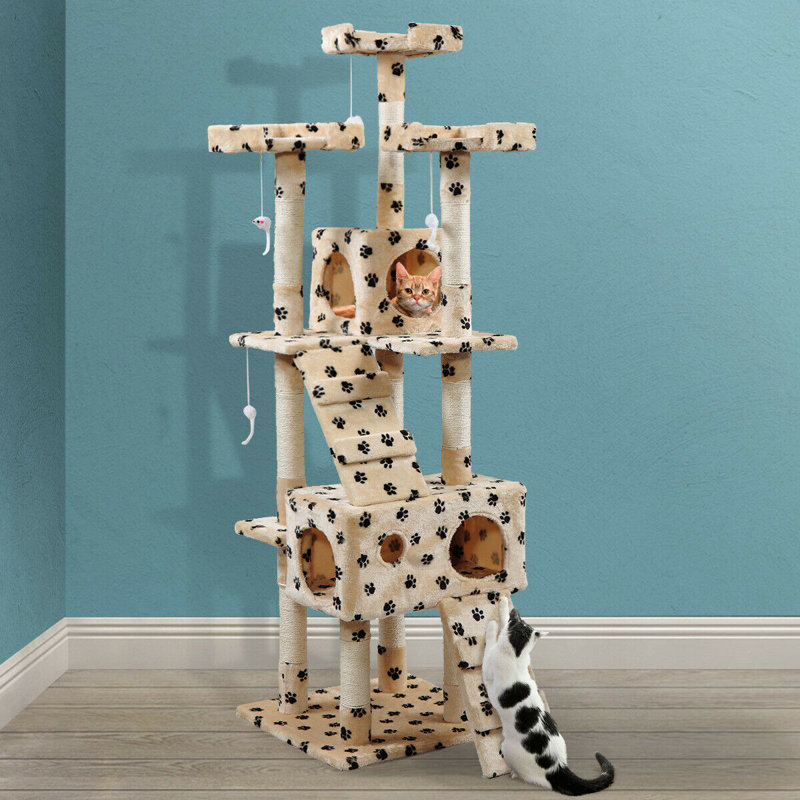 Stambaugh 67'' H Cat Tree, Beige