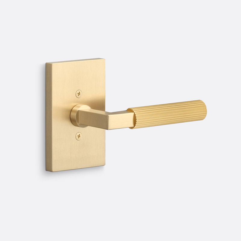 Levanto Dummy Rosette, Straight Knurled Grip, Satin Brass