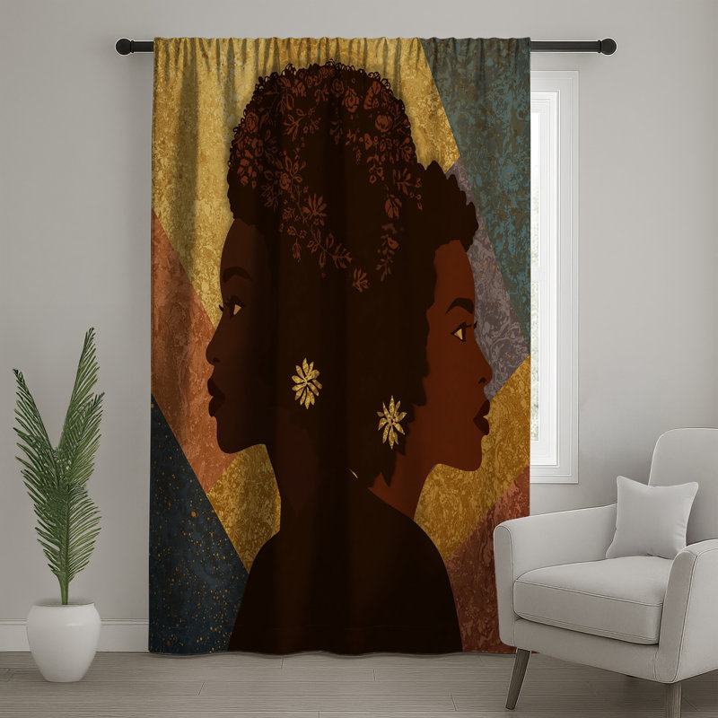 Rideaux de fenêtre Floral, 50 po x 92 po - 1 panneau, Transparent