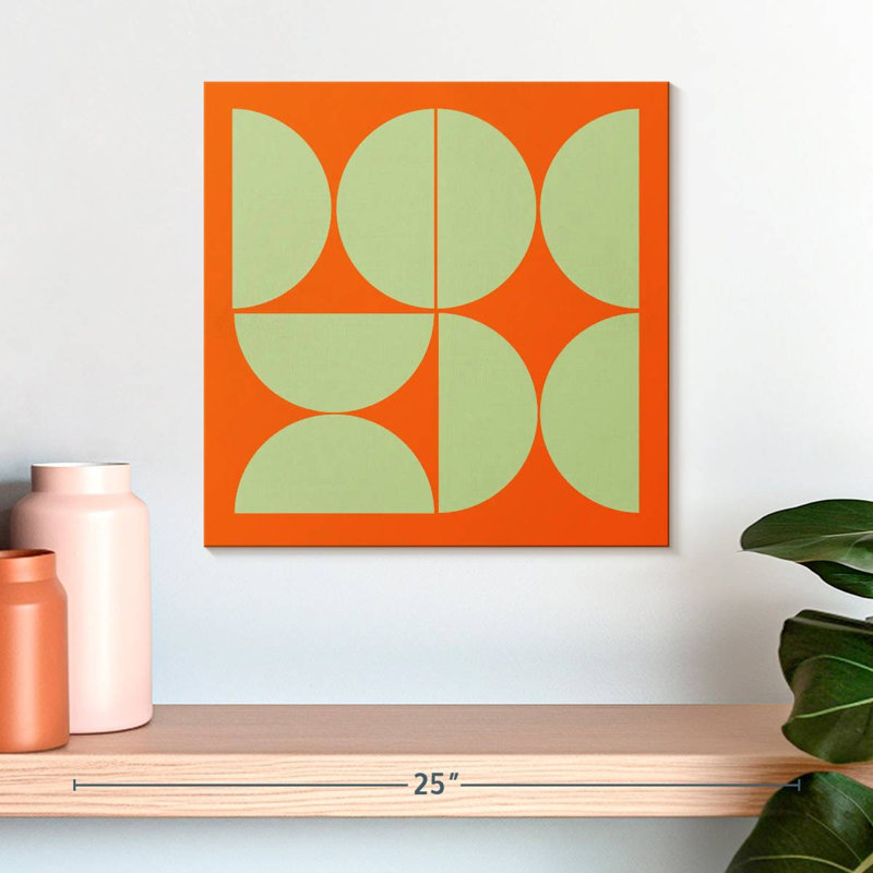Collage demi-cercles Avery Mid-Century I, H 16 po x l 16 po