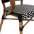 Damore All-Weather Commercial Paris Chairs with Bamboo Print Metal Frames-2144535874