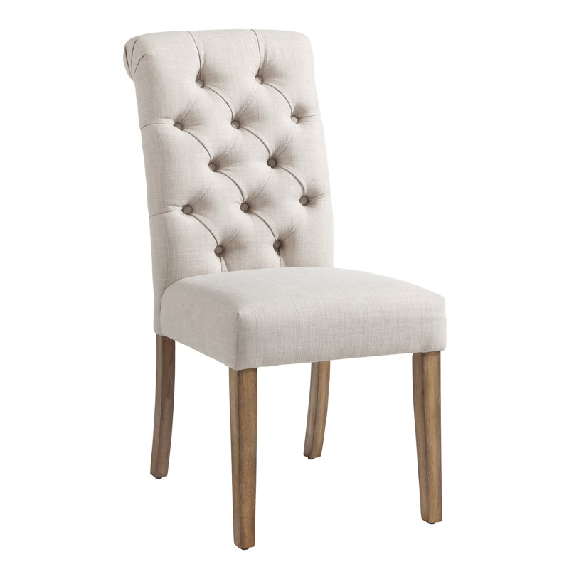 Chaise de salle à manger capitonnée Jurgensen, Beige