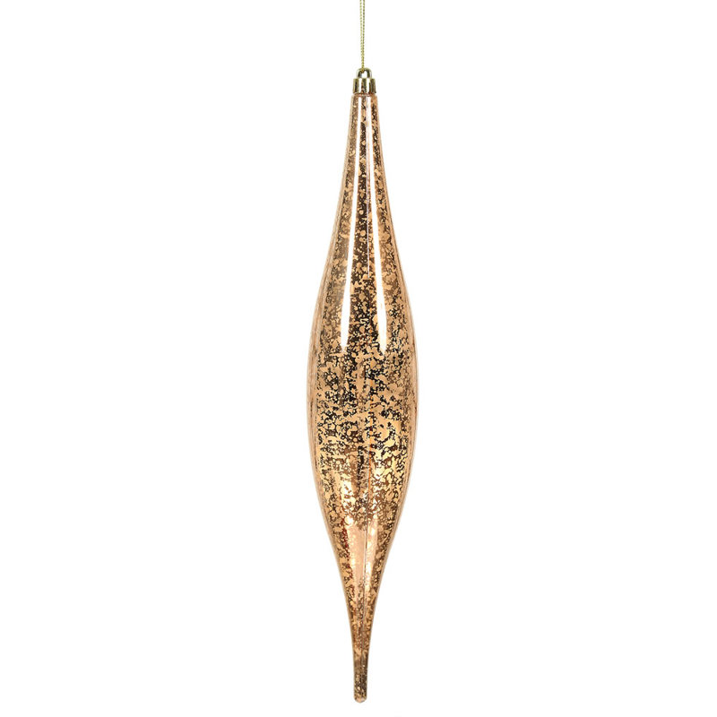 Ornement de Noël 13 "Mercury Rain Drop, Or rose