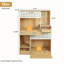 Meuble moderne pour chat 2 en 1, table d'appoint pour litière pour chat, maisonnette pour chat avec rangement, pour petits et moyens chats-630125665-630125664