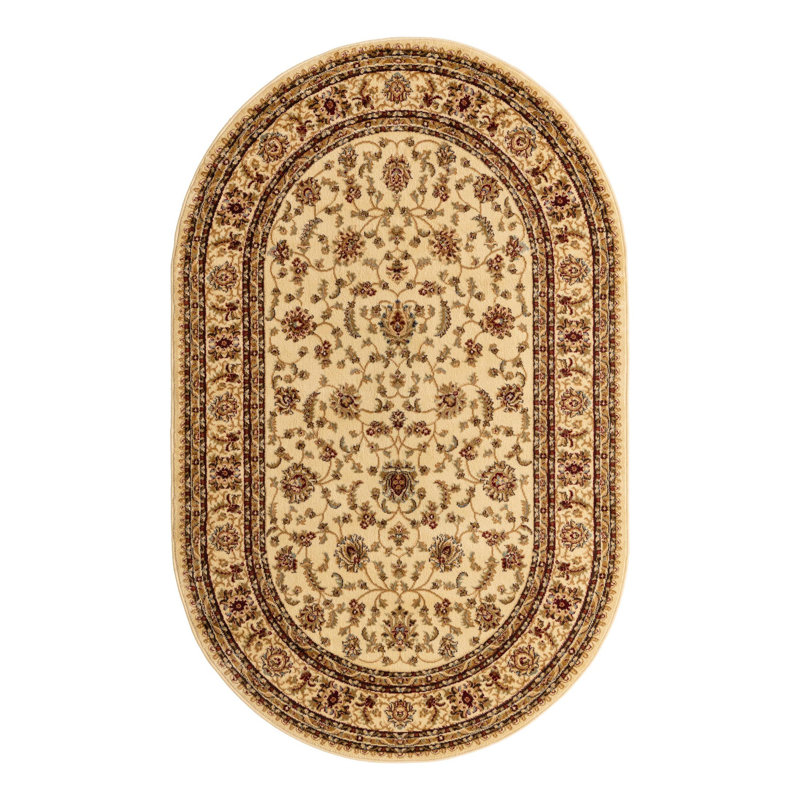 Tapis oriental Niles, Ovale 5 pi 3 po x 8 pi, Crème